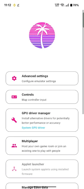 Screenshot of Eden Emulator Android